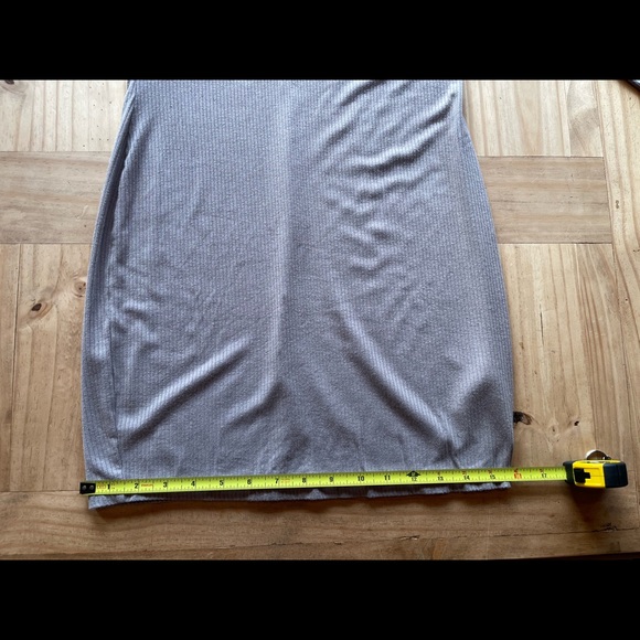 Dynamite Taupe Ribbed High-Neck Dress - Picture 5 of 14